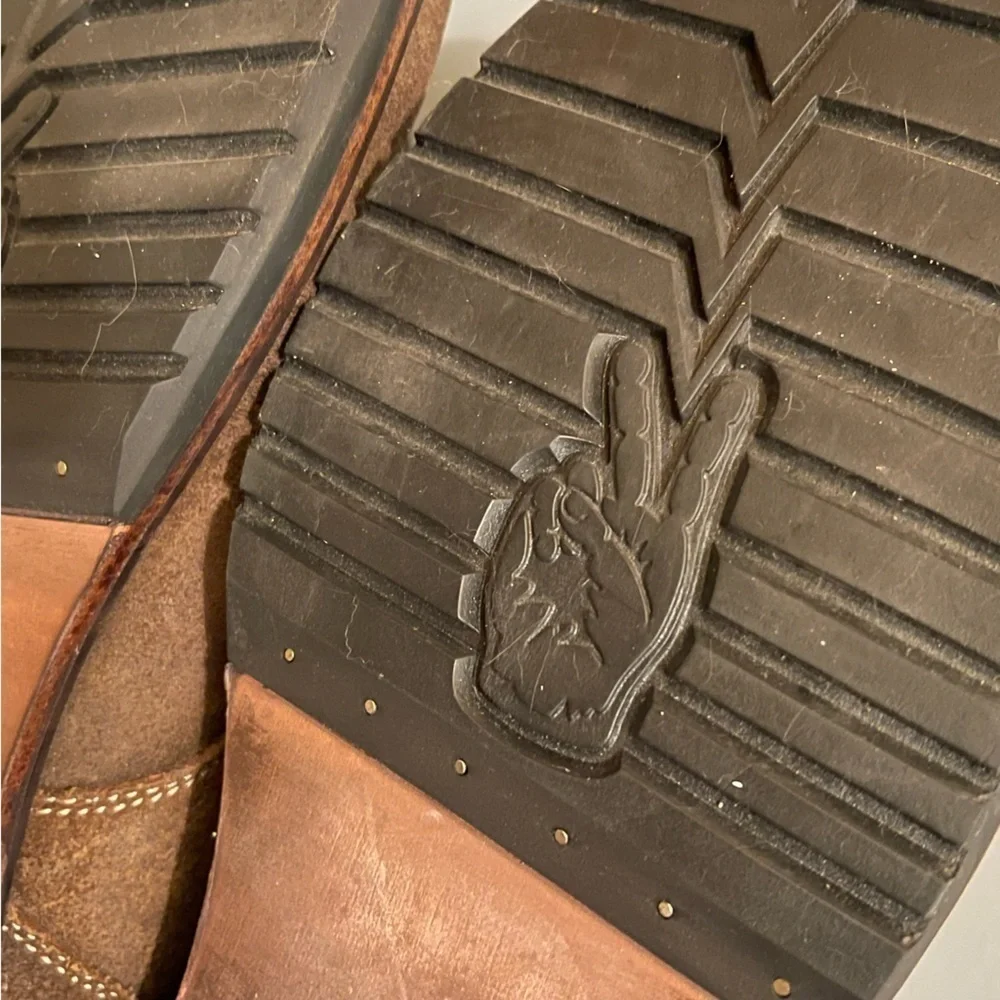 John Varvatos USA Men’s Suede Brown Leather Lace Up Mid Shaft Boots‎ Size 11.5